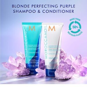 🆕 MOROCCANOIL Blonde Perfecting Purple Shampoo and Conditioner  2sets